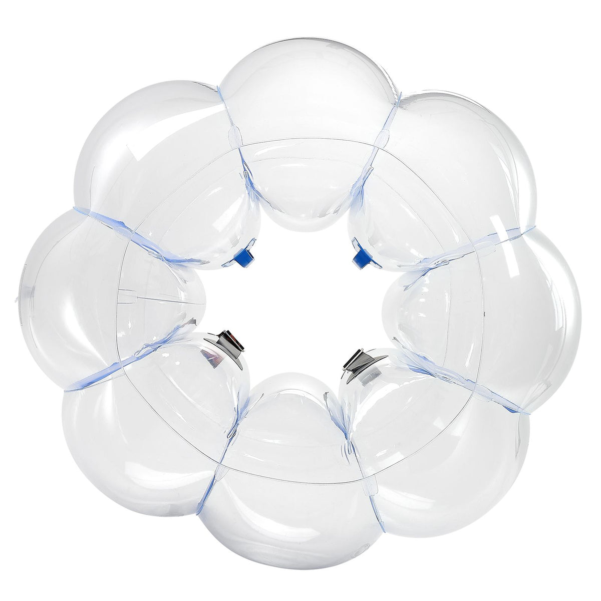 Inflatable Bumper Balls 1-Pack, 4FT/1.2M Body Sumo Zorb Ball, Durable Thick PVC Human Hamster Bubble Knocker for Outdoor Sports Team Gaming Play, Bopper Toy for Garden Yard Park, Blue Stripes