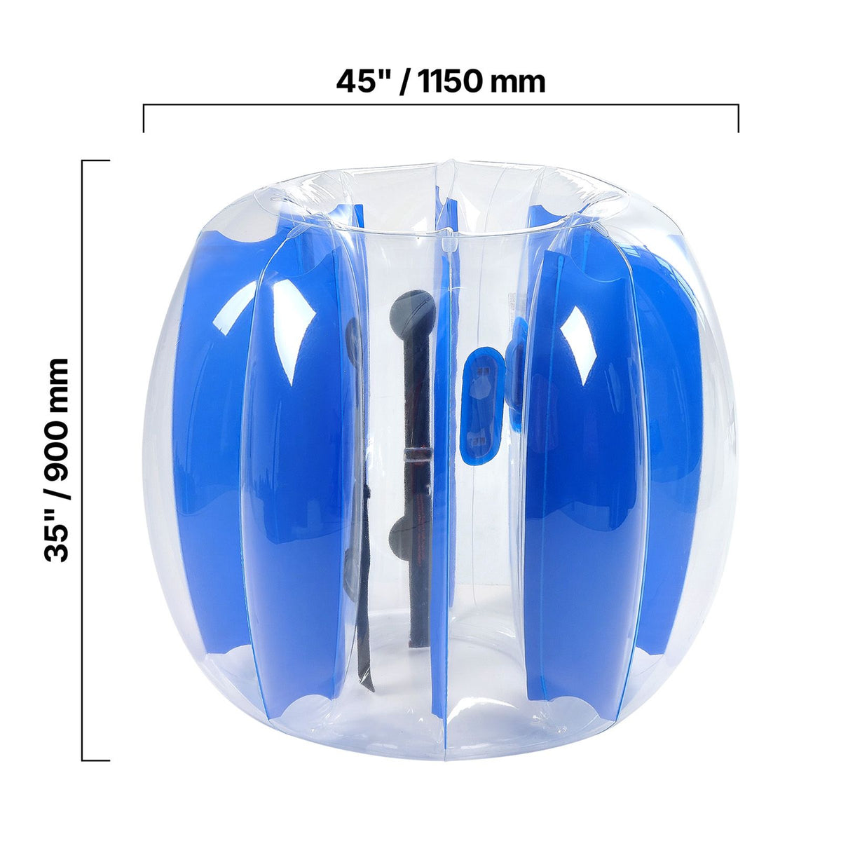 Inflatable Bumper Balls 1-Pack, 4FT/1.2M Body Sumo Zorb Ball, Durable Thick PVC Human Hamster Bubble Knocker for Outdoor Sports Team Gaming Play, Bopper Toy for Garden Yard Park, Blue Stripes