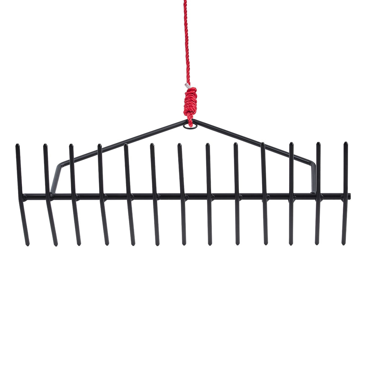 24 in Aquatic Weed Rake, 8.7 in Double Sided Lake Weed Rake, Pond Weeds Cutter with 30ft Rope, Tie Hole, No Assembly Required, Lightweight Muck Lilypad Clearing Tool for Pond, Lake, Rivulet
