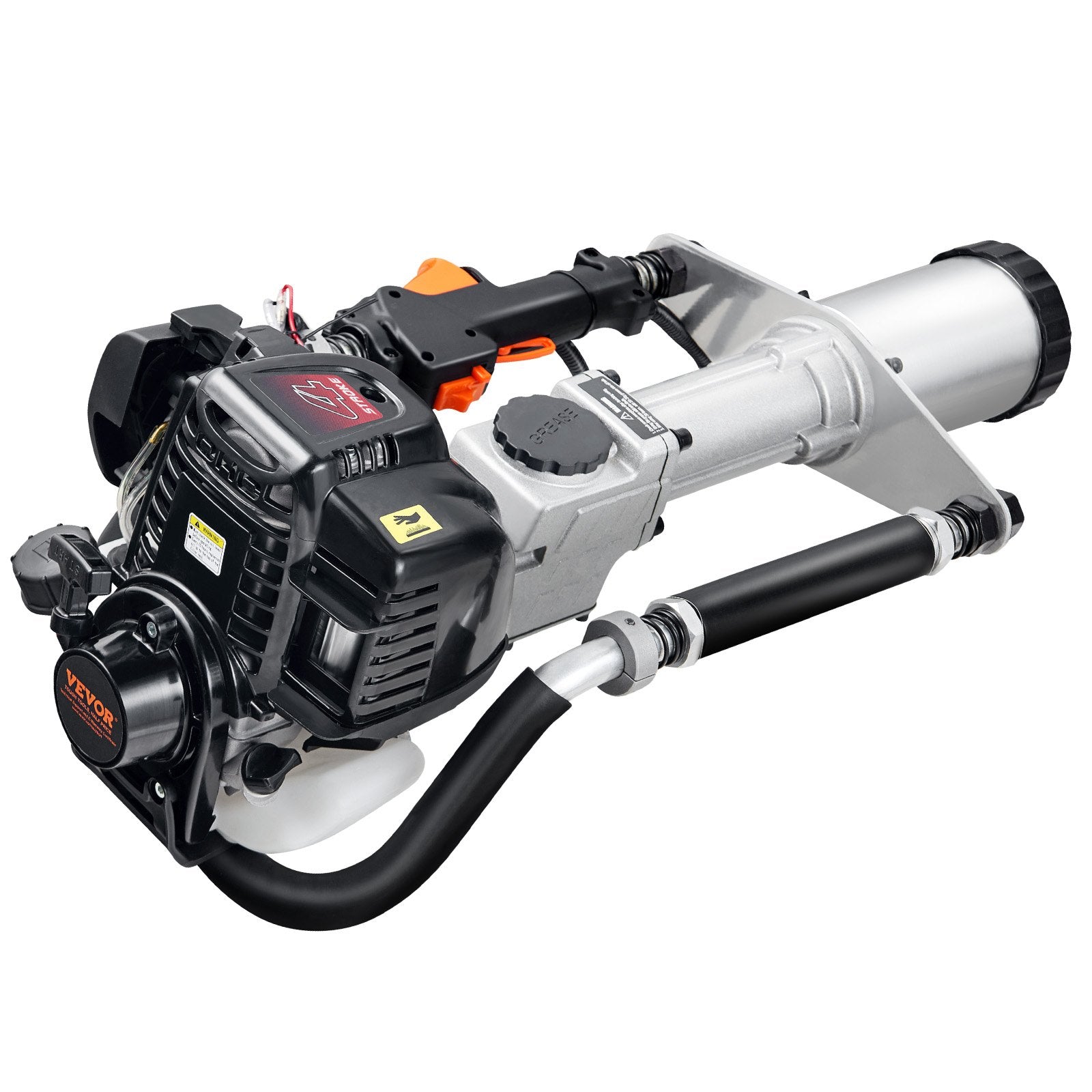 Chainsaws: VEVOR 37.77cc Gas-Powered T Post Driver 4-Stroke Fence Piling Pounder w/ 3 Head