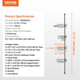 Shower Heads & Screens: VEVOR 42" to 114" High Shower Corner Caddy Tension Pole Rust-Proof Tension Pole