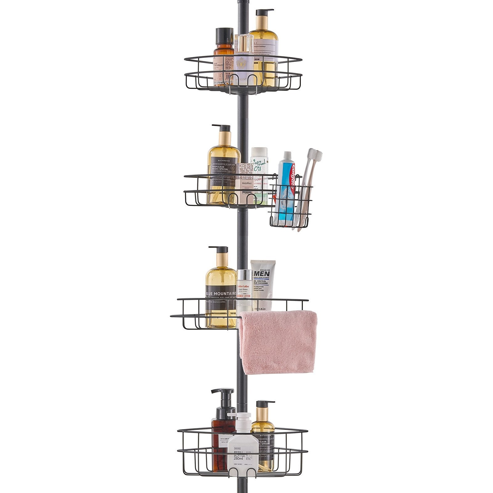 Shower Heads & Screens: VEVOR 42" to 114" High Shower Corner Caddy Tension Pole Rust-Proof Tension Pole