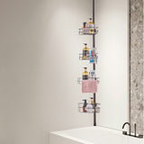 Shower Heads & Screens: VEVOR 56" to 114" High Shower Corner Caddy Tension Pole Rust-Proof Tension Pole