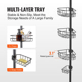 Shower Heads & Screens: VEVOR 39" to 125" High Shower Corner Caddy Tension Pole Rust-Proof Tension Pole