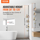 Shower Heads & Screens: VEVOR 39" to 125" High Shower Corner Caddy Tension Pole Rust-Proof Tension Pole