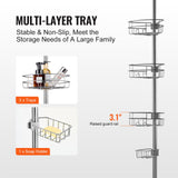 Shower Heads & Screens: VEVOR 39" to 125" High Shower Corner Caddy Tension Pole Rust-Proof Tension Pole