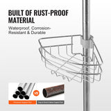 Shower Heads & Screens: VEVOR 39" to 125" High Shower Corner Caddy Tension Pole Rust-Proof Tension Pole