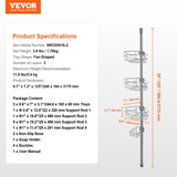 Shower Heads & Screens: VEVOR 39" to 125" High Shower Corner Caddy Tension Pole Rust-Proof Tension Pole