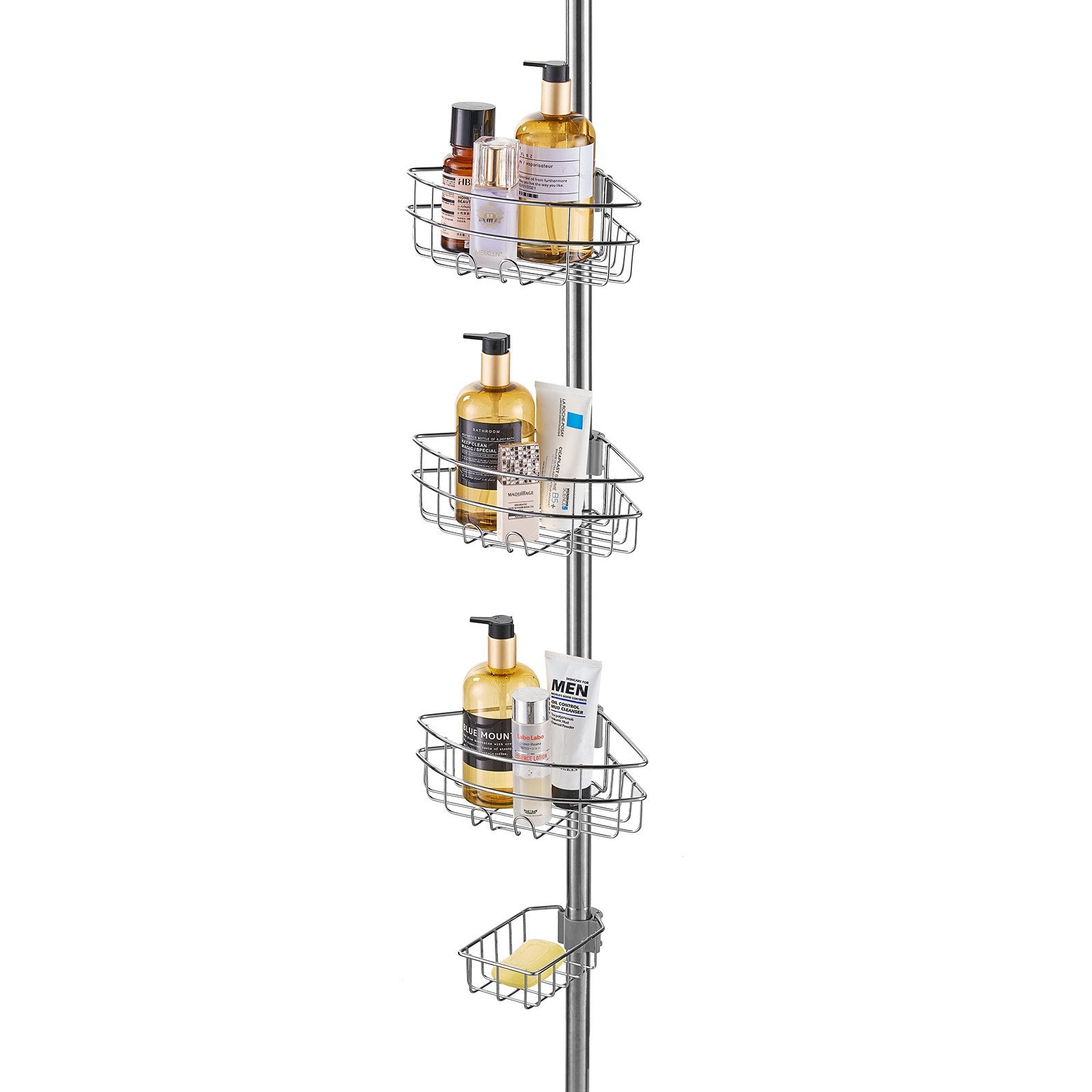 Shower Heads & Screens: VEVOR 39" to 125" High Shower Corner Caddy Tension Pole Rust-Proof Tension Pole