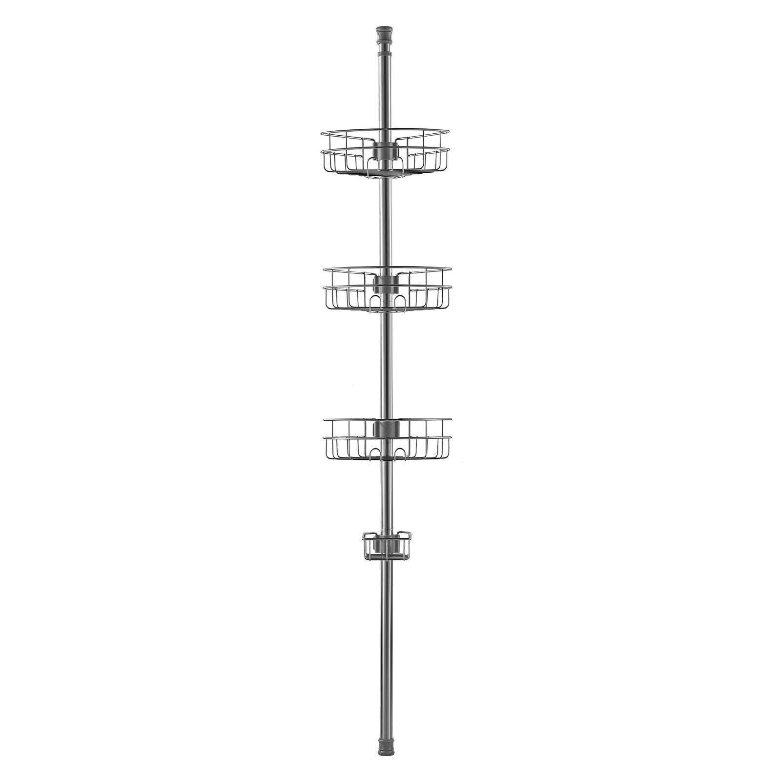 Shower Heads & Screens: VEVOR 39" to 125" High Shower Corner Caddy Tension Pole Rust-Proof Tension Pole