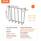 Laundry Storage: VEVOR Livestock Hay Feeder 2 Packs 24 Gallons Wall Mounted Goat Hay Rack