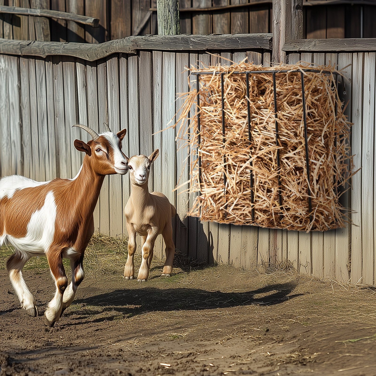 Laundry Storage: VEVOR Livestock Hay Feeder 2 Packs 24 Gallons Wall Mounted Goat Hay Rack