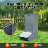 Small Animal Habitats & Cages: VEVOR Hog Feeder 2.2 Bushel Metal Double Door Pig Feeder Feeding up to 5 Hogs