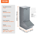 Small Animal Habitats & Cages: VEVOR Hog Feeder 2.2 Bushel Metal Double Door Pig Feeder Feeding up to 5 Hogs