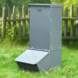 Small Animal Habitats & Cages: VEVOR Hog Feeder 2.2 Bushel Metal Double Door Pig Feeder Feeding up to 5 Hogs