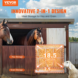 Gardening Tools: VEVOR Goat Hay Feeder, 21 Gallons Large Capacity, 2 in 1 Hay and Grain Feeder, Wall Mounted Livestock Feeder with Feed Tray, Multiple Sided Goat Hay Rack, Sturdy Steel Hay Rack for Sheep Horses