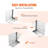 Gardening Tools: VEVOR Goat Hay Feeder, 21 Gallons Large Capacity, 2 in 1 Hay and Grain Feeder, Wall Mounted Livestock Feeder with Feed Tray, Multiple Sided Goat Hay Rack, Sturdy Steel Hay Rack for Sheep Horses