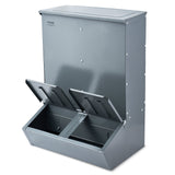 Small Animal Habitats & Cages: VEVOR Hog Feeder 3.7 Bushel Metal Double Door Pig Feeder Feeding up to 8 Hogs