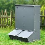 Small Animal Habitats & Cages: VEVOR Hog Feeder 3.7 Bushel Metal Double Door Pig Feeder Feeding up to 8 Hogs