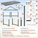 Outdoor Play Equipment: VEVOR Goat & Sheep Stand, 47x23 inch Livestock Stand, Metal Livestock Milking and Shearing Stand 21" to 33" Adjustable Height, with Headpiece and Nose Loop, 500lbs Loading Weight, Black