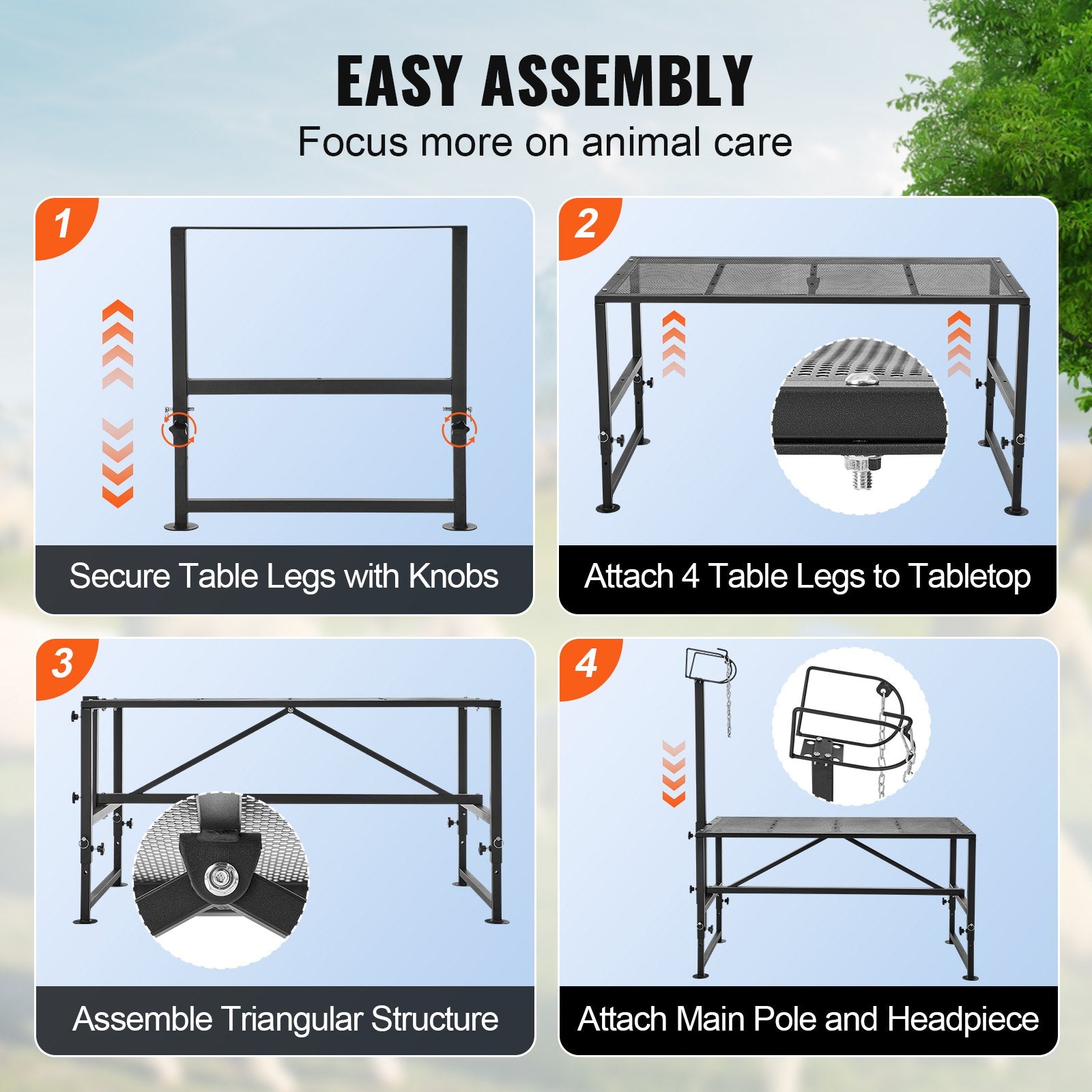 Outdoor Play Equipment: VEVOR Goat & Sheep Stand, 51x23 inch Livestock Stand, Metal Livestock Milking and Shearing Stand 21" to 33" Adjustable Height, with Headpiece and Nose Loop, 500lbs Loading Weight, Black