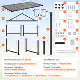Outdoor Play Equipment: VEVOR Goat & Sheep Stand, 51x23 inch Livestock Stand, Metal Livestock Milking and Shearing Stand 21" to 33" Adjustable Height, with Headpiece and Nose Loop, 500lbs Loading Weight, Black