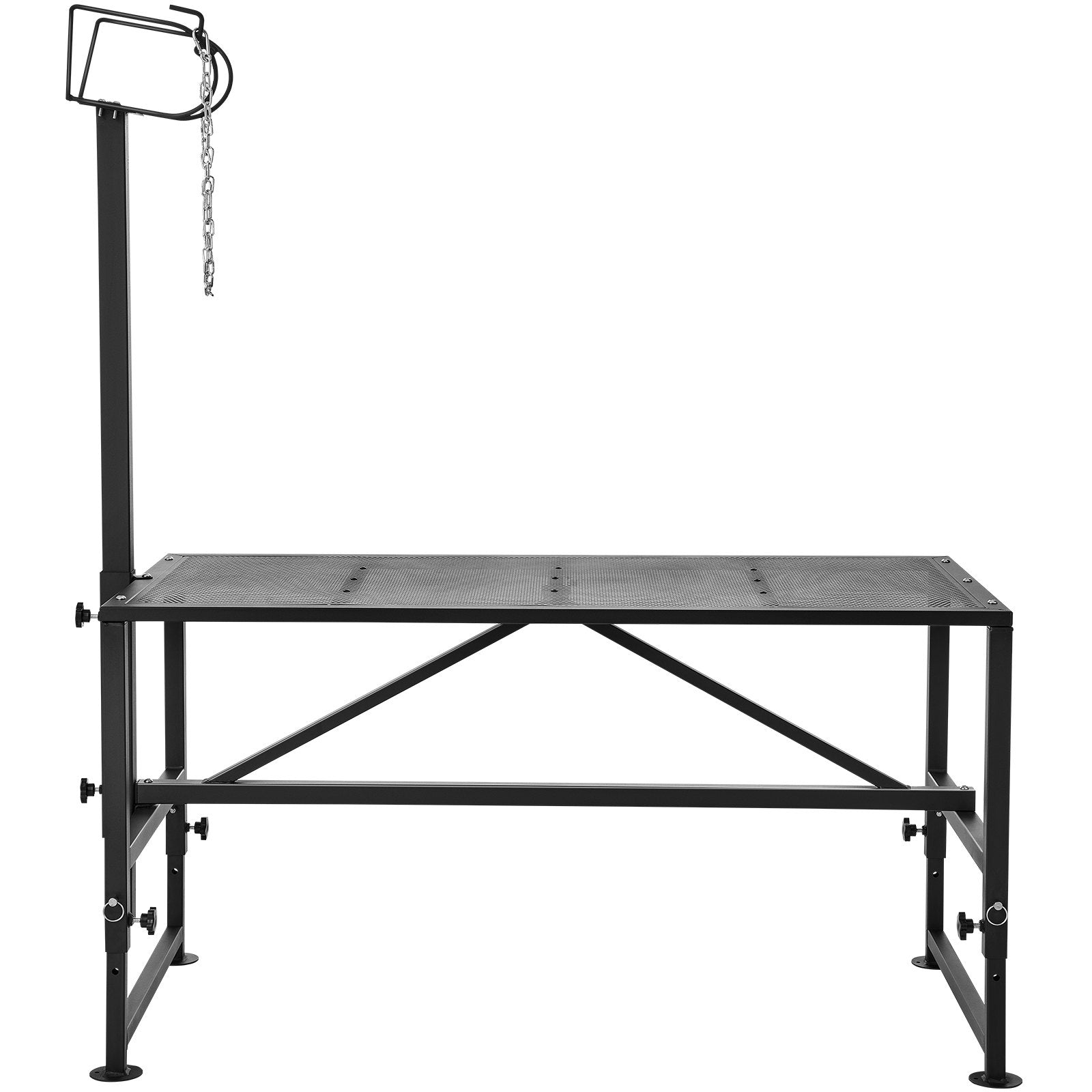 Outdoor Play Equipment: VEVOR Goat & Sheep Stand, 51x23 inch Livestock Stand, Metal Livestock Milking and Shearing Stand 21" to 33" Adjustable Height, with Headpiece and Nose Loop, 500lbs Loading Weight, Black