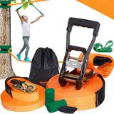 Fence & Gate Accessories: VEVOR Slackline Kit with Training Line, 18.3m Backyard Slack Line Equipment, Easy Setup Tight Rope for Kids Adults, Complete Slackline Set with Tree Protectors, Arm Trainer, Carry Bag, and Instruction