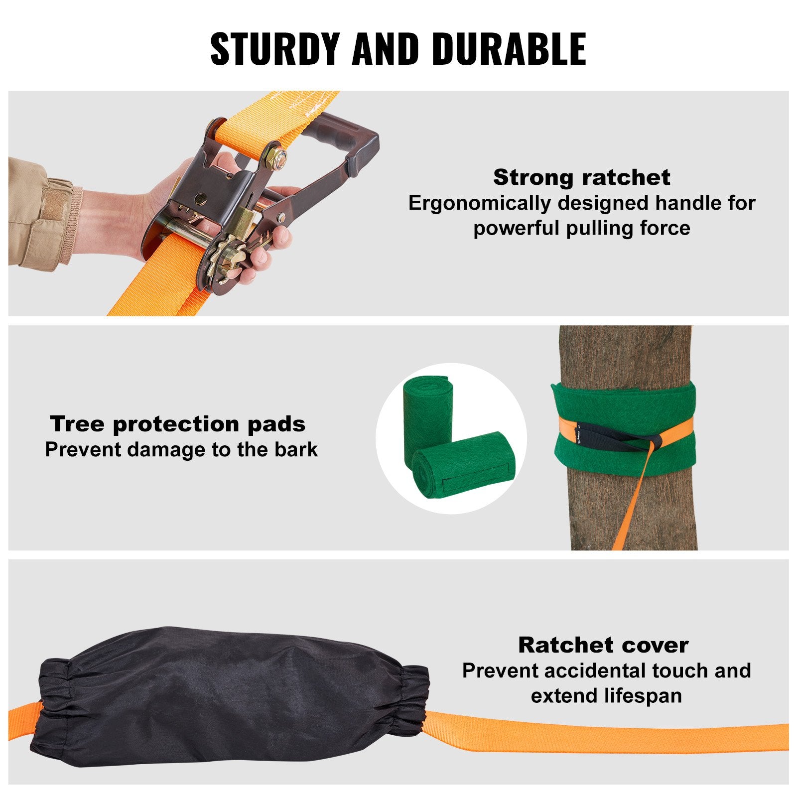 Fence & Gate Accessories: VEVOR Slackline Kit with Training Line, 18.3m Backyard Slack Line Equipment, Easy Setup Tight Rope for Kids Adults, Complete Slackline Set with Tree Protectors, Arm Trainer, Carry Bag, and Instruction