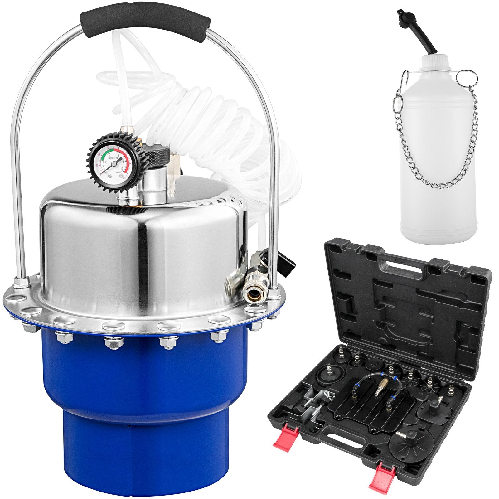 Automotive Repair & Speciality Tools: Vevor Pneumatic Air Pressure Bleeder Brake Bleeder and Clutch Bleeder Valve System Kit