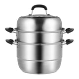 Rice Cookers & Steamers: VEVOR Steamer Pot, 28cm Steamer Pot for Cooking with 8.5QT Stock Pot, Vegetable Steamer & 2 Steaming Grid, 3-Layer Food-Grade 304 Stainless Steel Food Steamer Cookware with Lid for Gas Electric Stove
