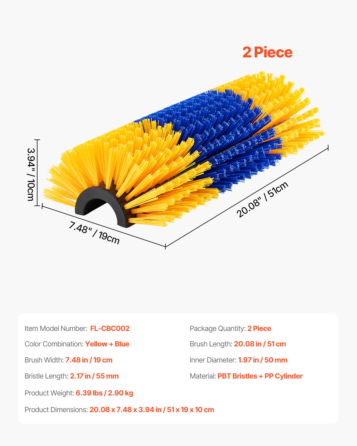 Pet Grooming Supplies: VEVOR Livestock Scratching Brush 2Pcs Itch Relief Horse Scratcher Brush 20 in