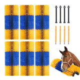 Dog Grooming Supplies: VEVOR Livestock Scratching Brush, 6 Pcs Horse Brush with 12 Screws, 20 x 7.5 in Cow Scratcher, for Back Itch Relief & Keep Cleaning, Grooming & Scratching Post Brush for Horse, Pig, Cattle Supplies