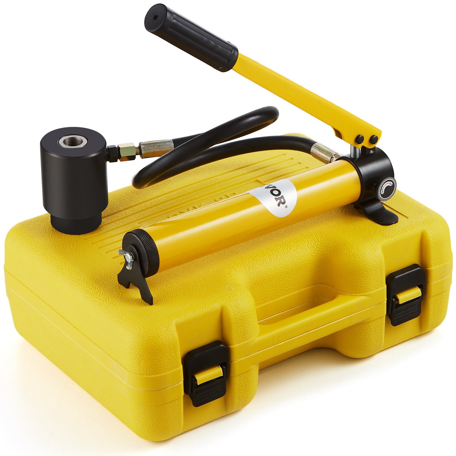 Hand Tools: VEVOR 10 Ton Hydraulic Knockout Punch Kit, 1/2" to 2" Conduit Hole Cutter Set, KO Tool Kits with Puncher 6 Piece, Metal Sheet Driver Tools, For Aluminum, Brass, Stainless Steel, Fiberglass and Plastic