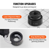 Hand Tools: VEVOR 15 Ton Hydraulic Knockout Punch Kit, 1/2" to 4" Conduit Hole Cutter Set, KO Tool Kits with Puncher 10 Piece, Metal Sheet Driver Tools, For Aluminum, Brass, Stainless Steel, Fiberglass and Plasti