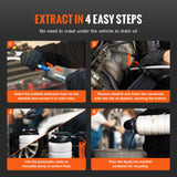 Fuel & Exhaust: VEVOR Fluid Extractor, 15 Liters Capacity, Pneumatic/Manual Oil Changer Vacuum Fluid Extractor with Dipstick and Liquid Suction Hose, Oil Extractor Change Pump for Automotive Fluids Vacuum Evacuation