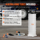 Fuel & Exhaust: VEVOR Fluid Extractor, 6.5 Liters Capacity, Pneumatic/Manual Oil Changer Vacuum Fluid Extractor with Dipstick and Liquid Suction Hose, Oil Extractor Change Pump for Automotive Fluids Vacuum Evacuation