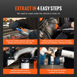 Fuel & Exhaust: VEVOR Fluid Extractor, 6.5 Liters Capacity, Pneumatic/Manual Oil Changer Vacuum Fluid Extractor with Dipstick and Liquid Suction Hose, Oil Extractor Change Pump for Automotive Fluids Vacuum Evacuation