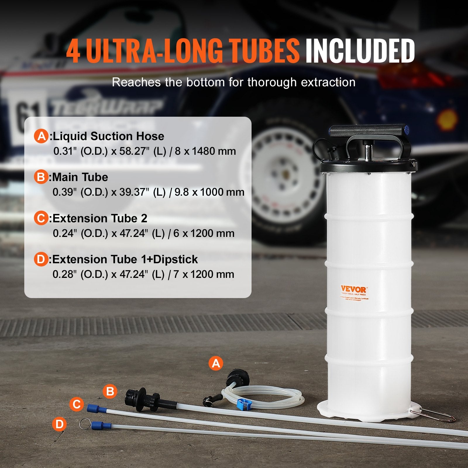 Fuel & Exhaust: VEVOR Fluid Extractor, 6.5 Liters Capacity, Manual Hand-Operated Oil Changer Vacuum Fluid Extractor with Dipstick and Suction Hose, Oil Extractor Change Pump for Automotive Fluids Vacuum Evacuation