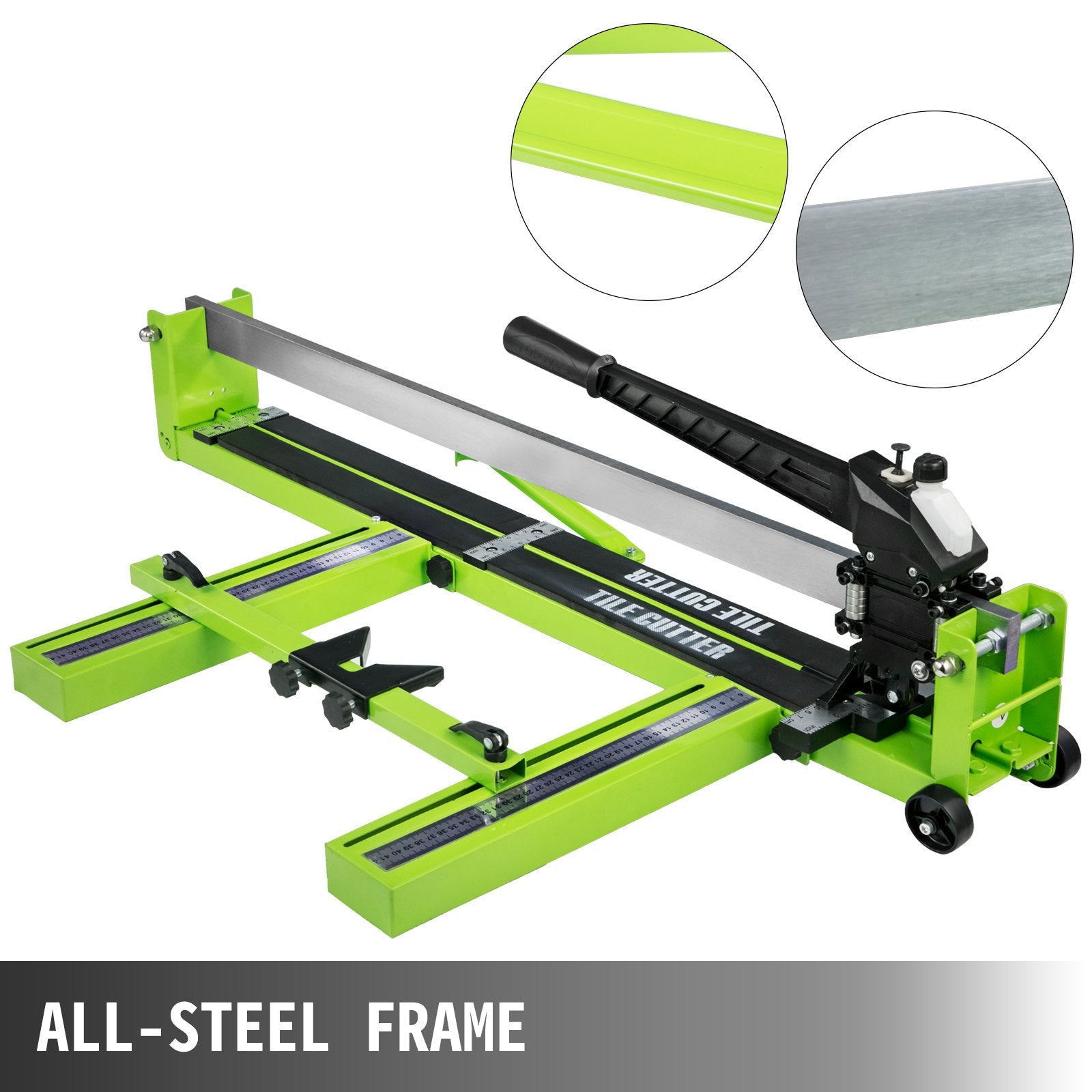 Saw Accessories: VEVOR Tile Cutter 31.5 Inch Manual Tile Cutter 1.4 Inch Tile Cutting Machine Ceramic Porcelain Tile Cutter w/Laser Guide All-Steel Frame and Bonus Spare Cutter Wheels Tile Cutter Hand Tool