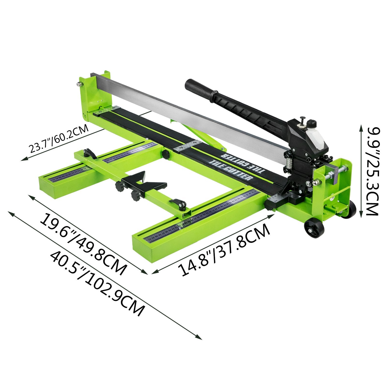 Saw Accessories: VEVOR Tile Cutter 31.5 Inch Manual Tile Cutter 1.4 Inch Tile Cutting Machine Ceramic Porcelain Tile Cutter w/Laser Guide All-Steel Frame and Bonus Spare Cutter Wheels Tile Cutter Hand Tool