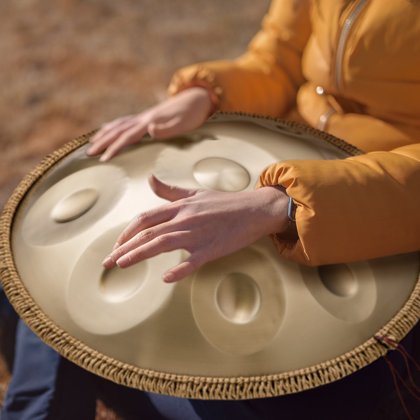 Drums: VEVOR Handpan Drum 22 in 10 Notes D Minor Hand Drum Instrument with Mallet