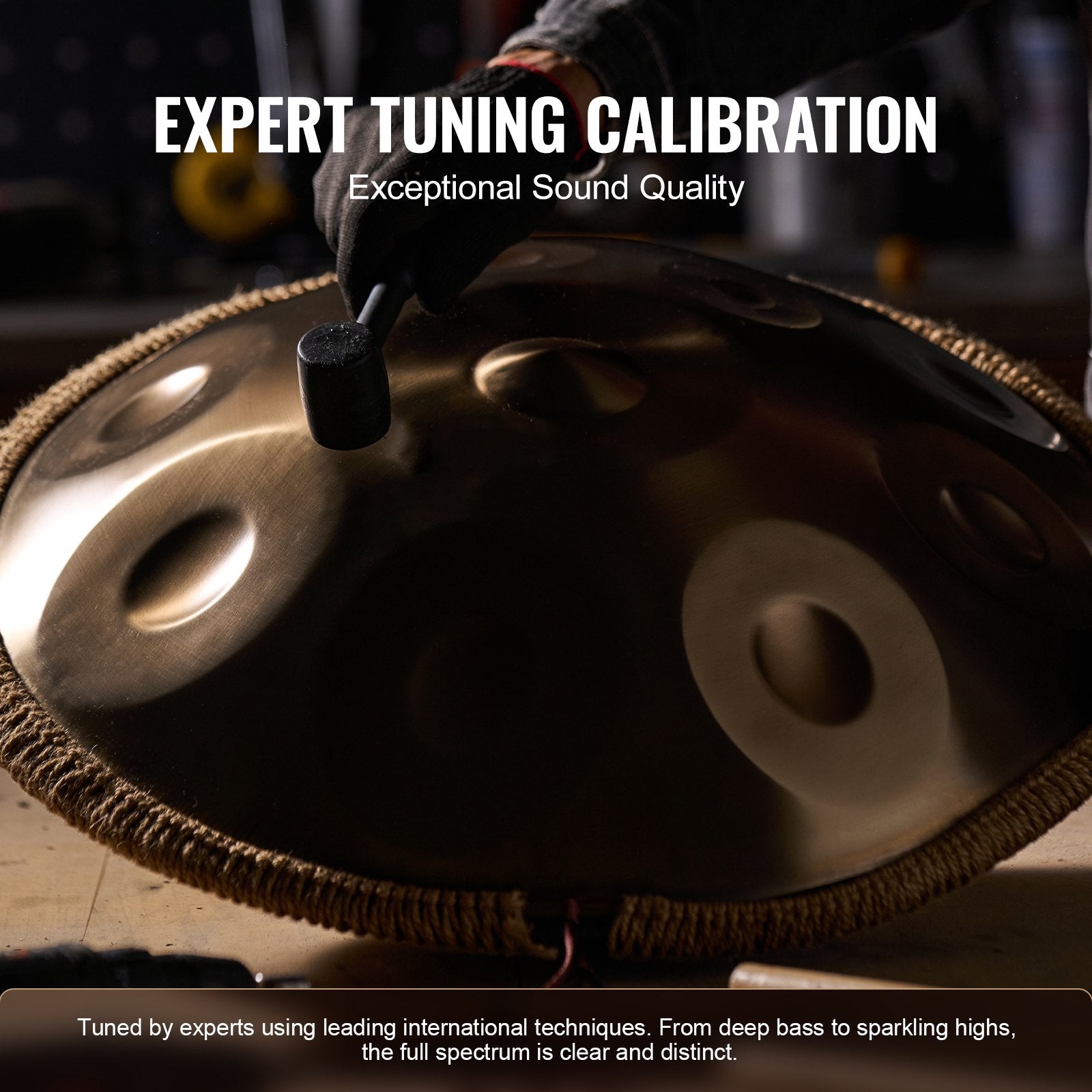 Drums: VEVOR Handpan Drum 22 in 12 Notes D Minor Hand Drum Instrument with Mallet