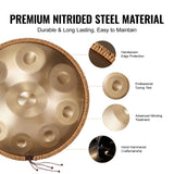 Drums: VEVOR Handpan Drum 22 in 9 Notes D Minor Steel Hand Drum with Mallets for Adult