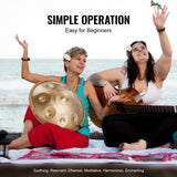 Drums: VEVOR Handpan Drum 22 in 9 Notes D Minor Steel Hand Drum with Mallets for Adult