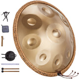 Drums: VEVOR Handpan Drum 22 in 9 Notes D Minor Steel Hand Drum with Mallets for Adult