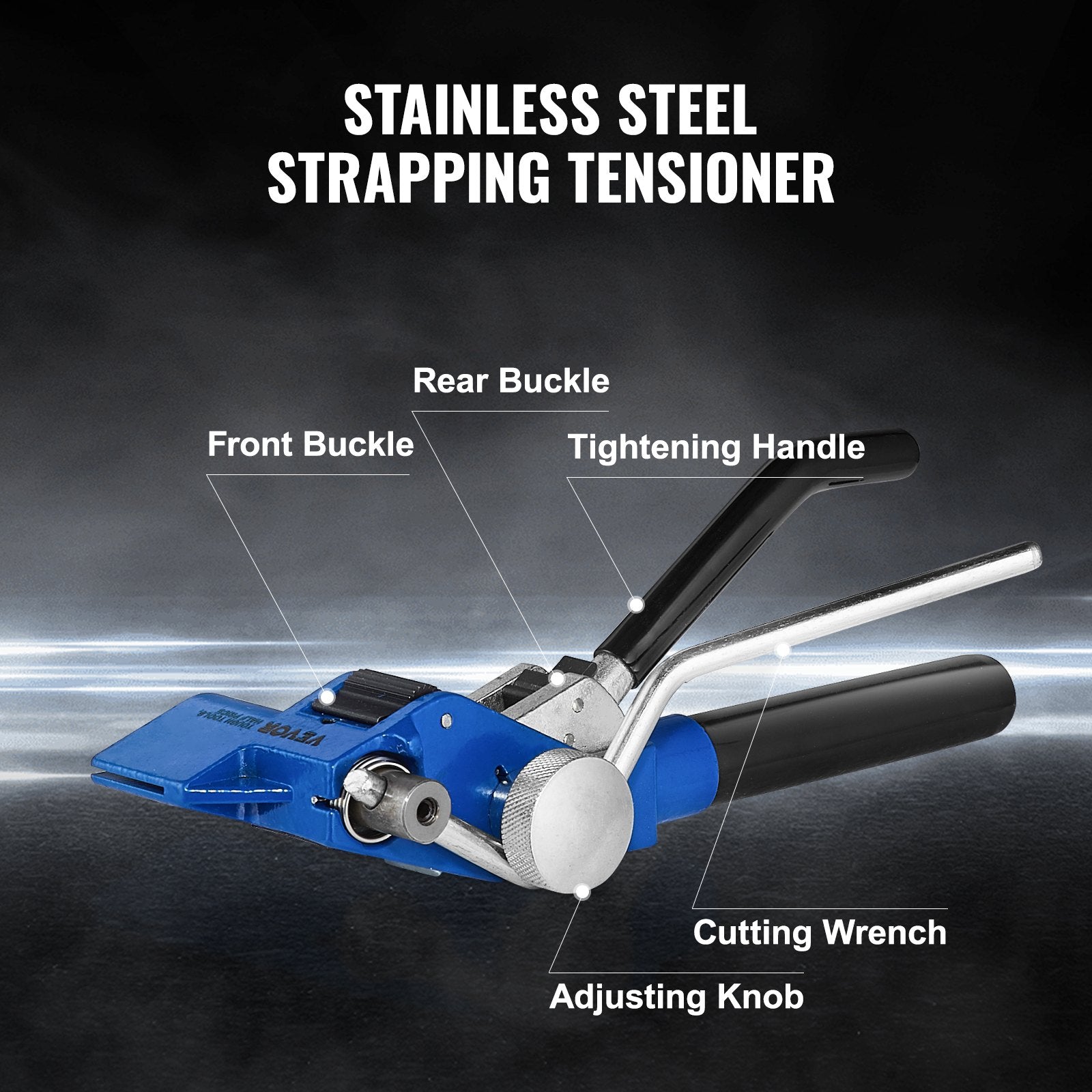 Banding Strapping Kit with Strapping Tensioner Tool, 30 m Length 304 Stainless Steel Banding, 100 Metal Seals, Pallet Packaging Strapping Banding Kit, Banding Packaging Strapping for Packing
