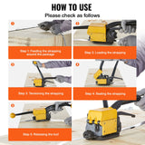 Hand Tools: VEVOR Steel Strapping Tool for 13-19 mm Width, 3-in-1 (Tensioner, Crimper, Cutter) Manual Belt Packaging Banding Machine Packaging Metal Steel Strapping Banding Tool Machine for Stainless Steel Strap