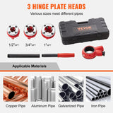 Tool Sockets: VEVOR Ratchet Pipe Threader Kit, 1/2" NPT, 3/4" NPT, 1" NPT Manual Ratcheting Pipe Threader, Portable Pipe Threading Tool Set with 3PCS NPT Dies, Storage Case for Galvanized Aluminum Iron Copper Pipes