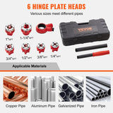 Men's Underwear: VEVOR Ratchet Pipe Threader Kit, 1/4" NPT - 1-1/4" NPT Manual Ratcheting Pipe Threader, Portable Pipe Threading Tool Set with 6PCS NPT Dies, Storage Case for Galvanized Aluminum Iron Copper Pipes